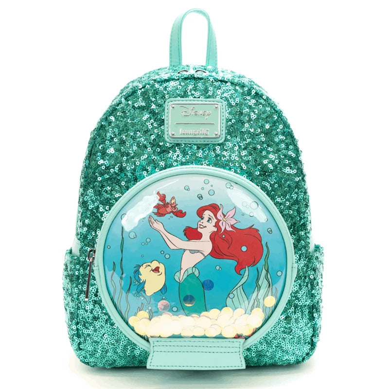 Sequin Mini Backpack Multicolour Snow Globe Motif