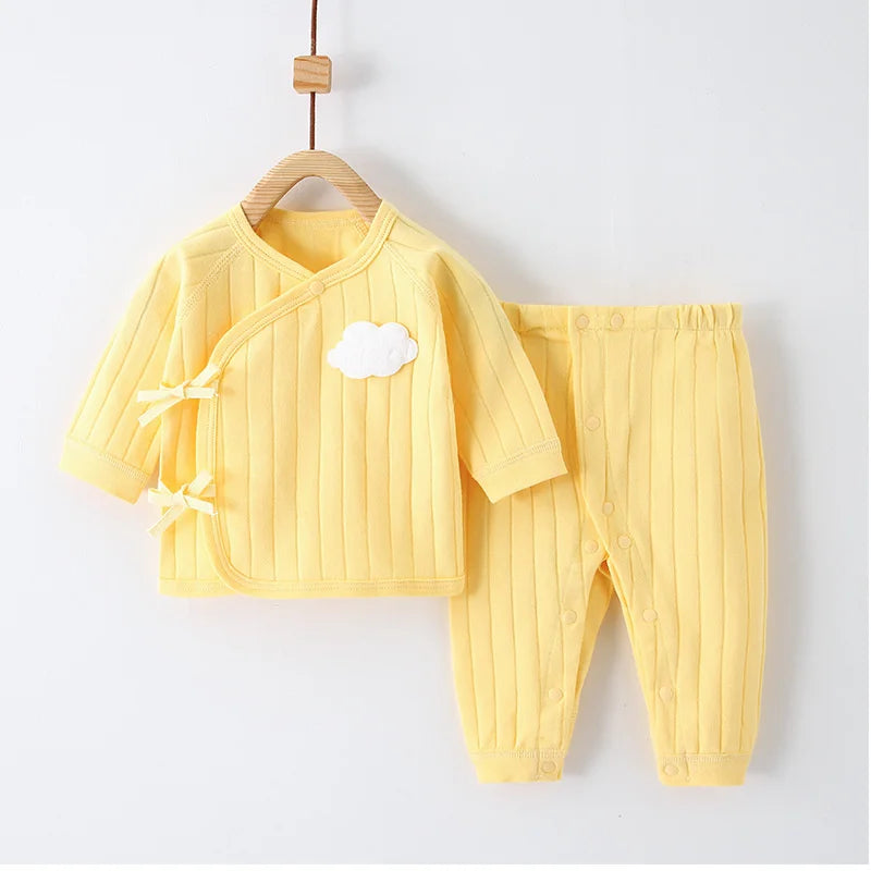 Infant Baby Girls Boys Sets Cotton Newborn Long Sleeve Clothes Pants 2Pcs Set Spring Autumn Clothing For Baby Costume 3-6Month