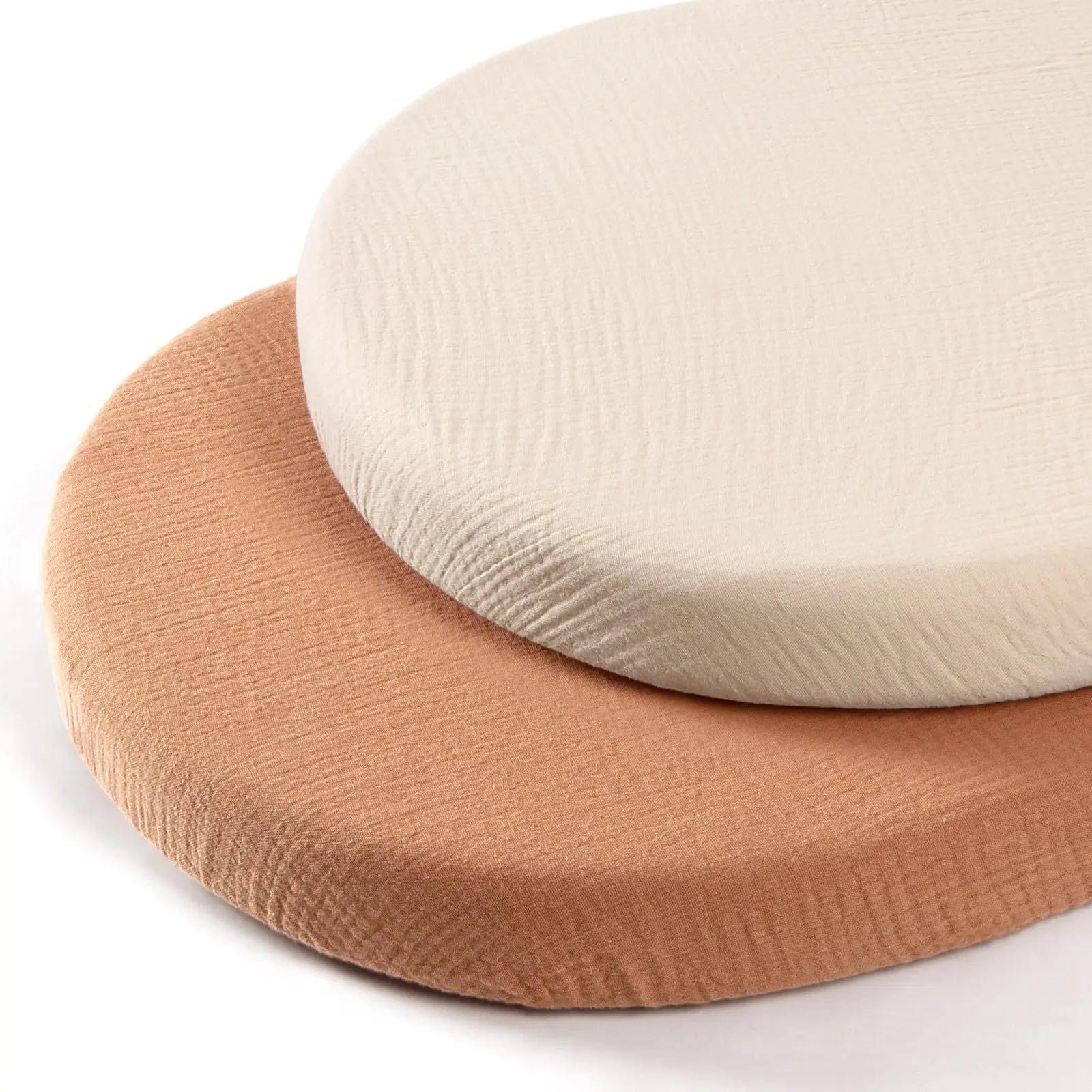 Baby Crib Fitted Sheets 2-Pack – Breathable Cotton Solid Colour