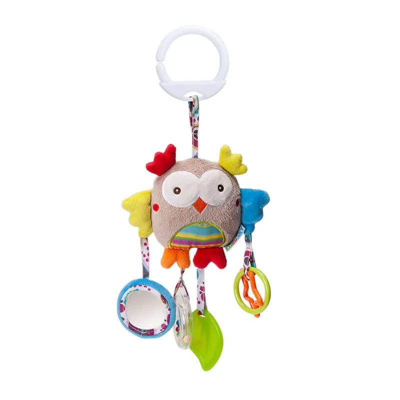 Newborn Plush Stroller Toy Rattle Mobile Cartoon Animal Hanging Bell Educational Musical Toy 0 To 12 Months Unisex