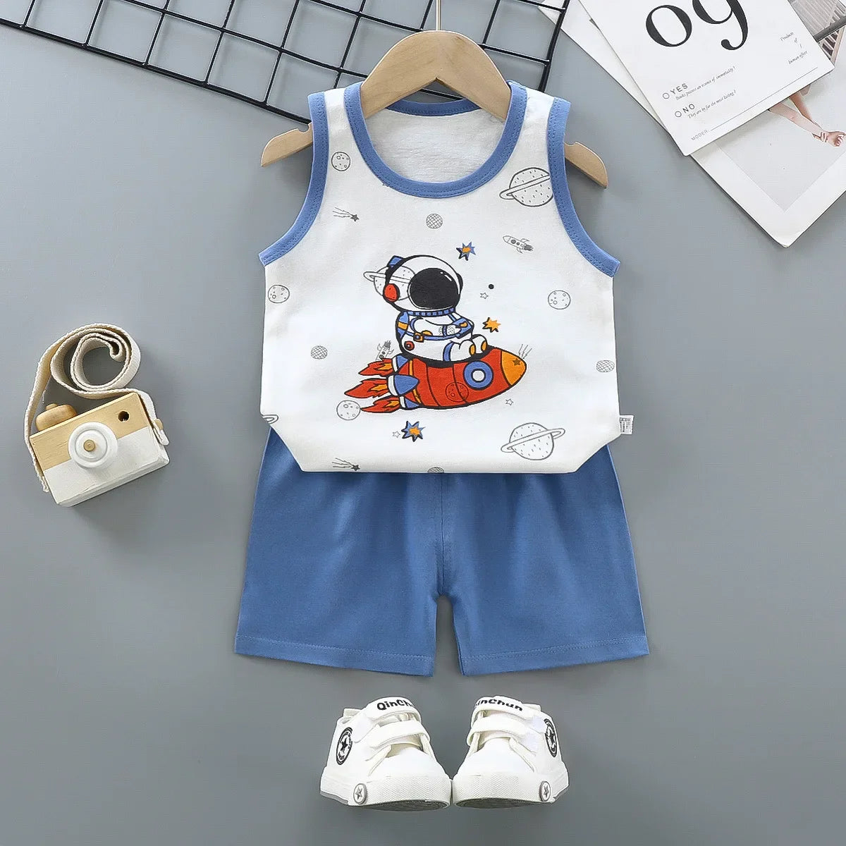 Kids Cotton Vest & Shorts Set – Summer Outfit, 9M–7Y
