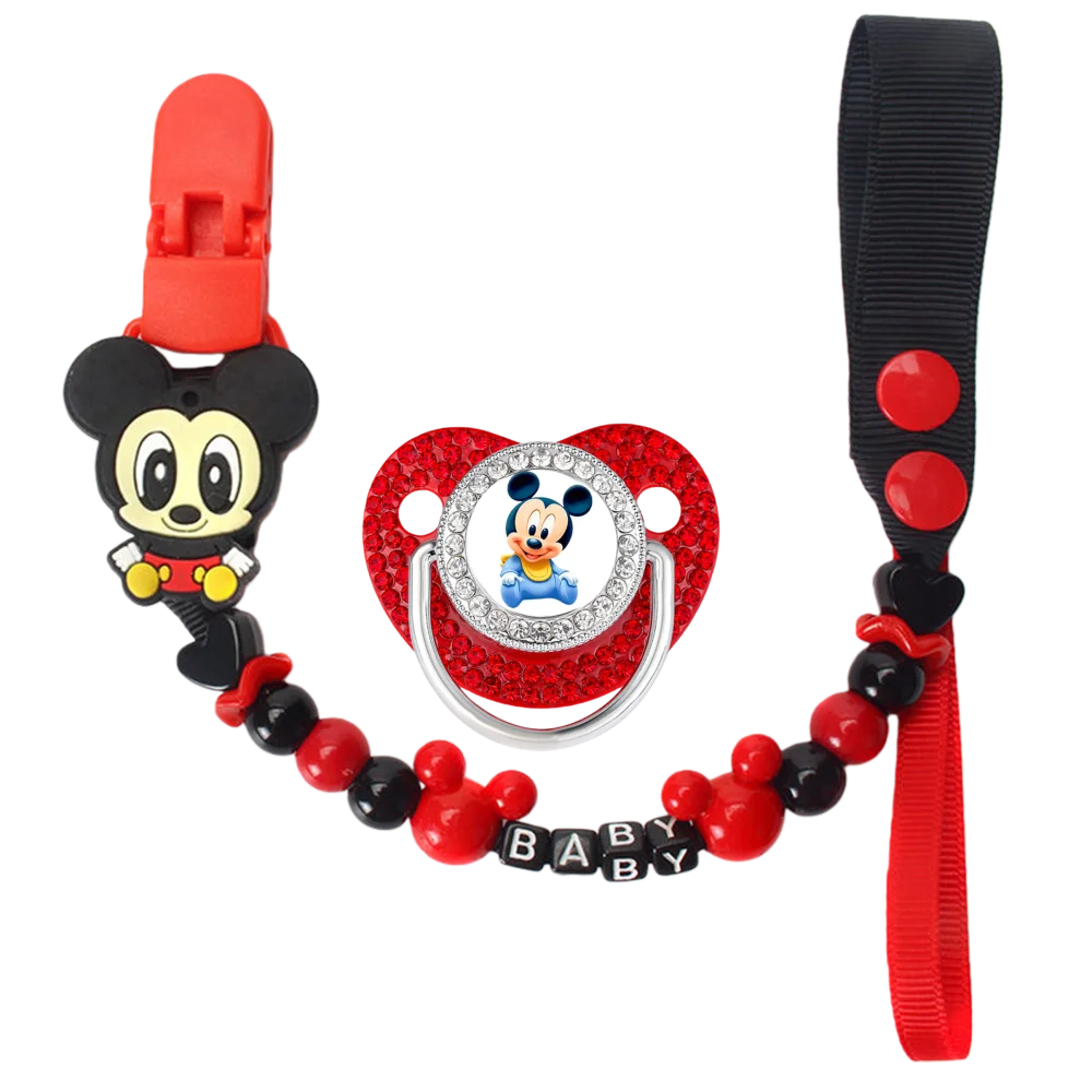 Newborn baby pacifier and personalized custom pacifier holder BPA-free luxury pacifier baby feeding gift 0-18M