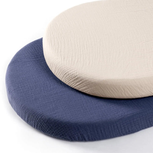 Baby Crib Fitted Sheets 2-Pack – Breathable Cotton Solid Colour