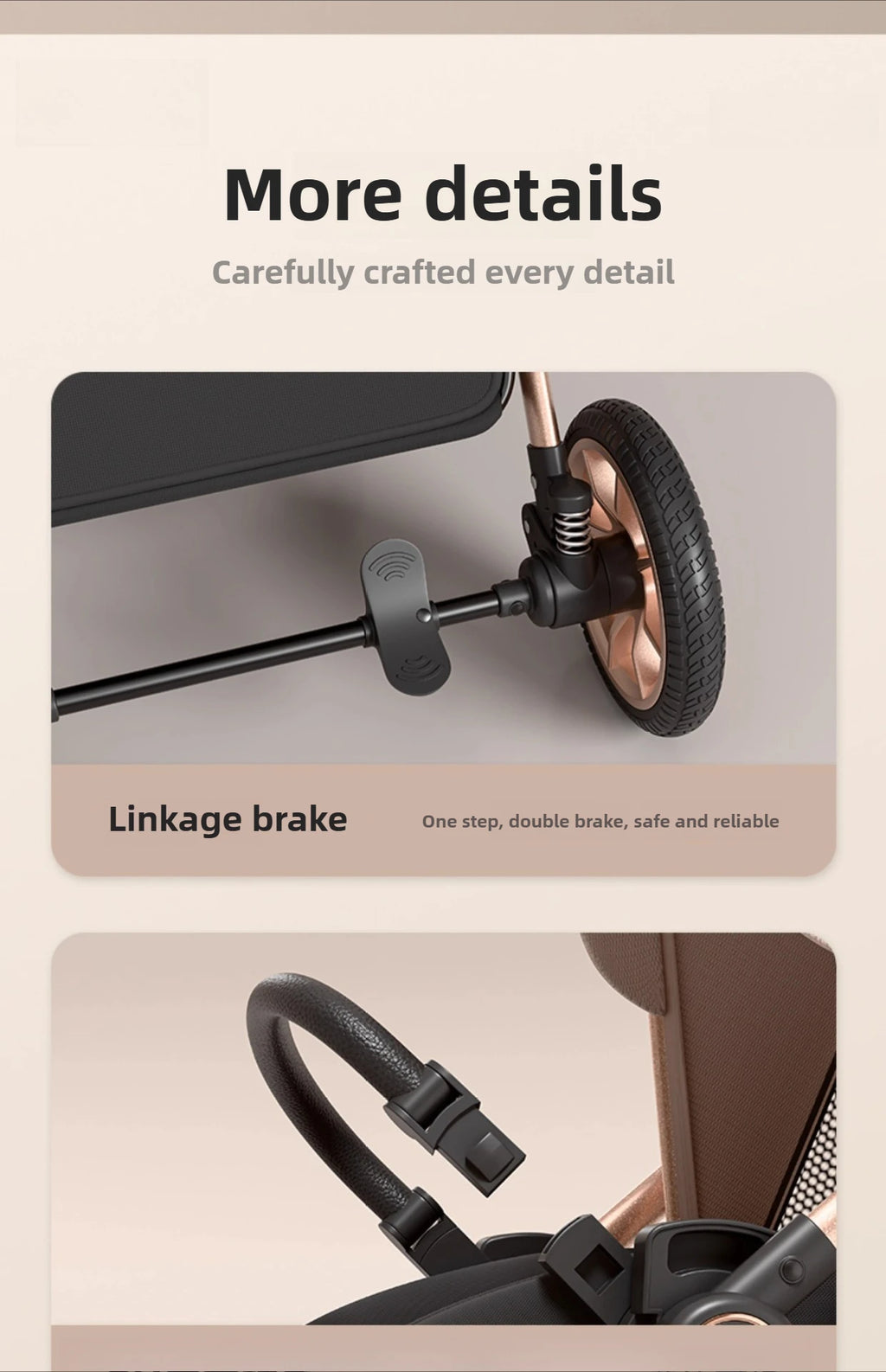 2025 New High-view Baby Stroller Can Sit or Lie Down Two-way Push, Lightweight, Foldable and Portable Baby Stroller