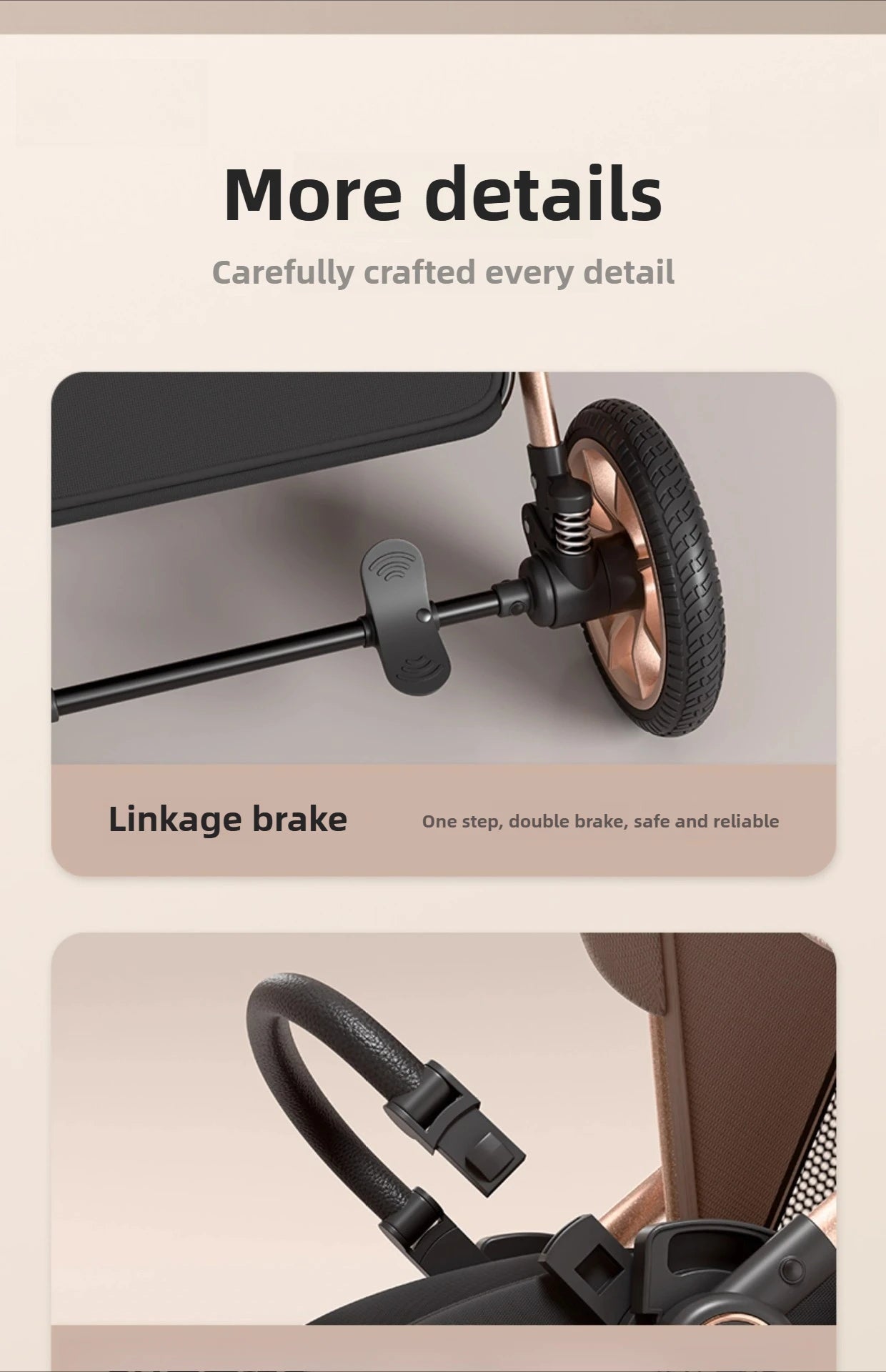 2025 New High-view Baby Stroller Can Sit or Lie Down Two-way Push, Lightweight, Foldable and Portable Baby Stroller