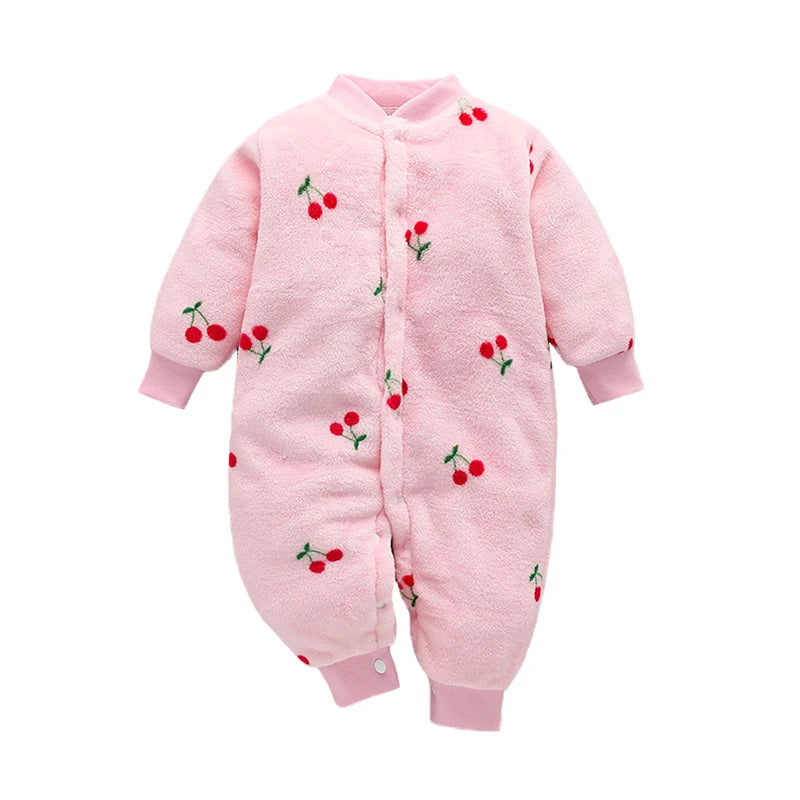 Unisex Baby Romper Jumpsuit Soft Flannel 0 To 18 Months Spring Winter Clothes For Newborns