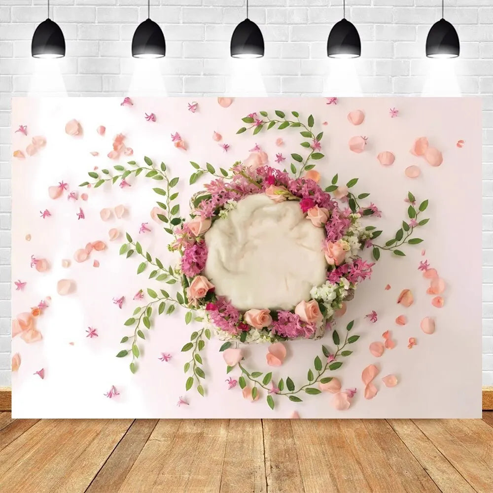 Your Newborn Photo Backdrop Floral Birthday Theme Studio Background For Kids Photo Shoots