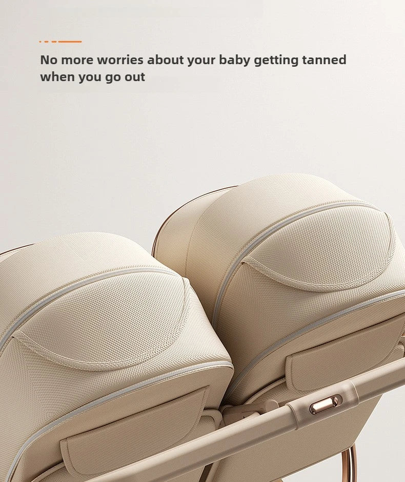 2025 New High-view Twin Baby Stroller Can Sit or Lie Down Baby Stroller Lightweight Foldable Double Baby Stroller