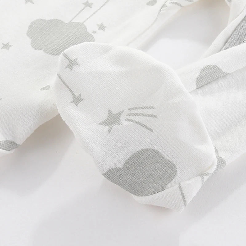 Newborn Bodysuit Cotton Autumn and Winter Long Sleeve Baby Onesies Soft Baby Clothes Footed Onesies Cartoon Boys Romper 0-9Month