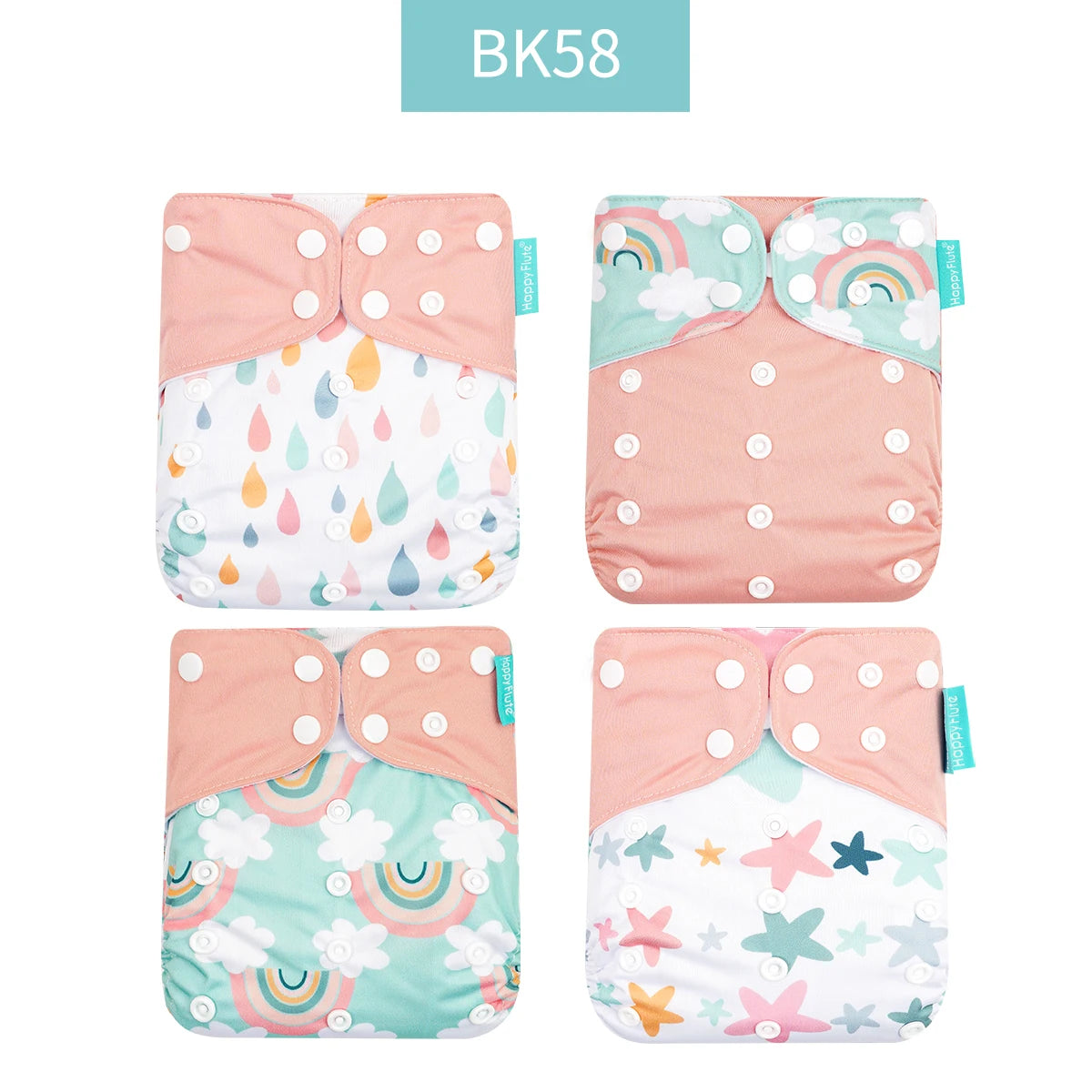 Cloth Nappy Set Breathable Polyester Unisex NB Ex-Fold Option