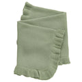 Cotton Knitted Baby Blanket Newborns Swaddles Wrap Towel with Ruffle Decors, Infant Toddler Bedding Stuff Crib Quilt