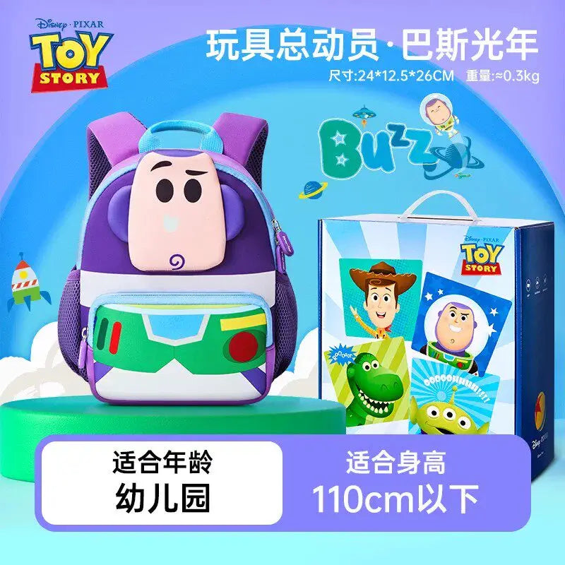 Toy Story Orthopedic Backpack Woody Buzz Lightyear Rex Ultra Light Spine Protection School Bag Kindergarten Primary Student Gift