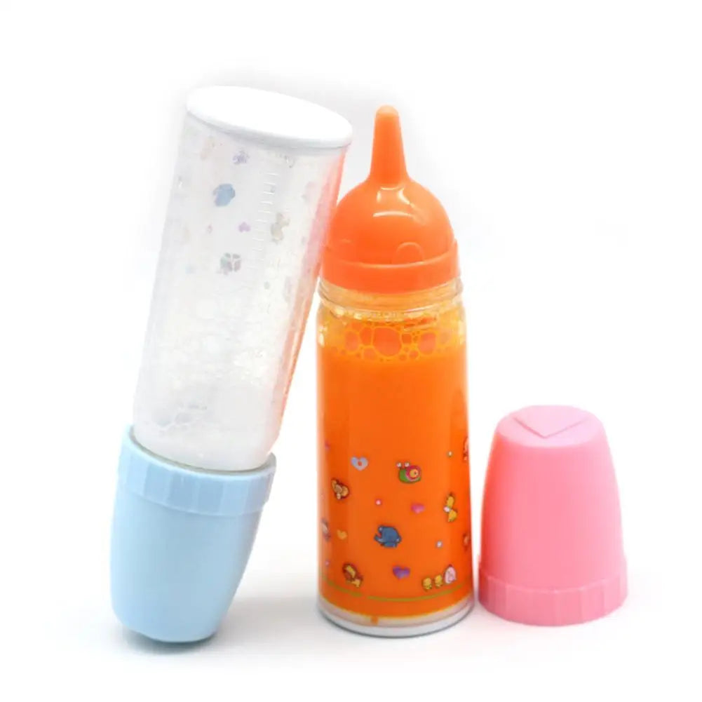 2pc/set 15CM Doll Accessories Reborn Doll Plastic Tableware Pacifier Juice&Magic Milk Bottles Bathing Items Dollhouse Toy