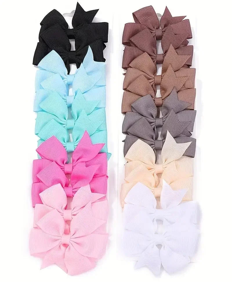 BABY BOWS 20/40/60PCS 2.3'' Grosgrain Ribbon Bows Hair Clips Set for Girl Random Color Bow Hairgripes Headwear Hair Accessories