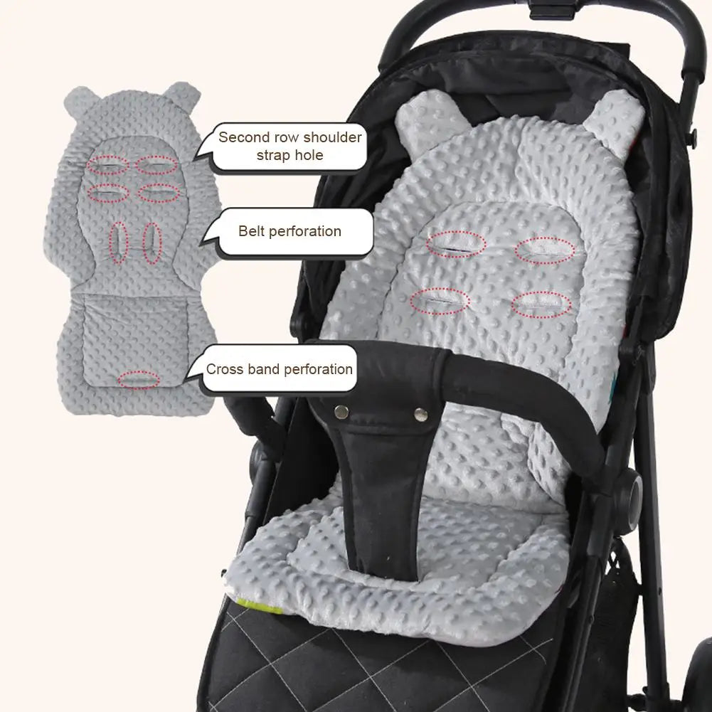 Baby Stroller Seat Cushion Cotton Infant Double-sided Seat Pad Thick Warm Universal Child Cart Mattress Mat Stroller Accessories