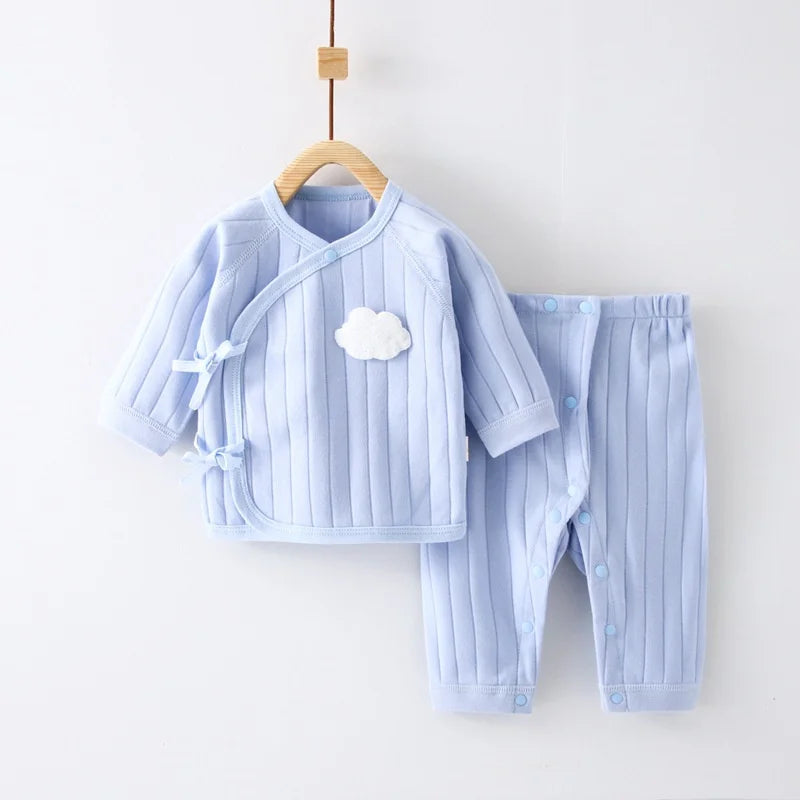 Infant Baby Girls Boys Sets Cotton Newborn Long Sleeve Clothes Pants 2Pcs Set Spring Autumn Clothing For Baby Costume 3-6Month