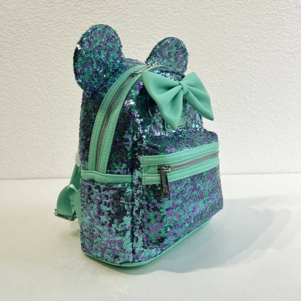 Mickey Fashion Backpack Travel Portable Storage Bag Creative Sequin Element Design Outdoor Travel Practical Peripheral Fun Gifts