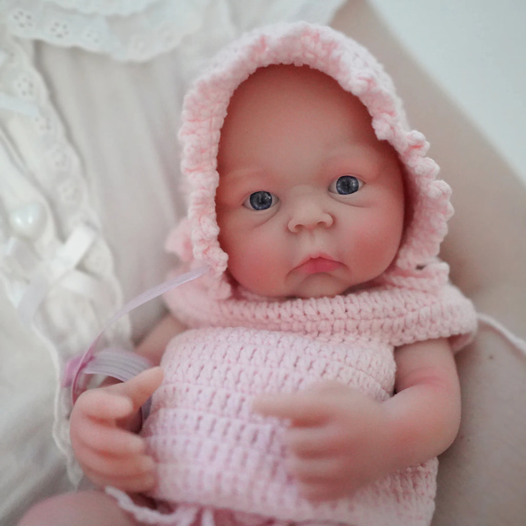 reborn baby dolls 12 inch Cute Full Body Soft Silicone Baby Doll Girl Lifelike Reborn babies pink clothes with Doll Accessories