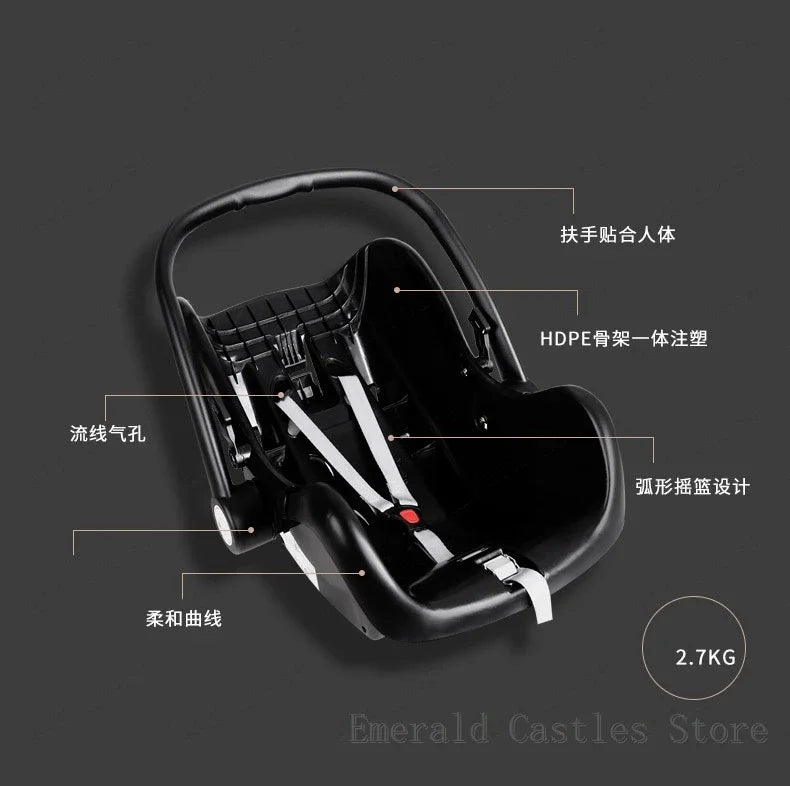 baby stroller 3in1 Luxury High Landscape baby pram portable baby pushchair multifunctional Newborn Carriage double faced