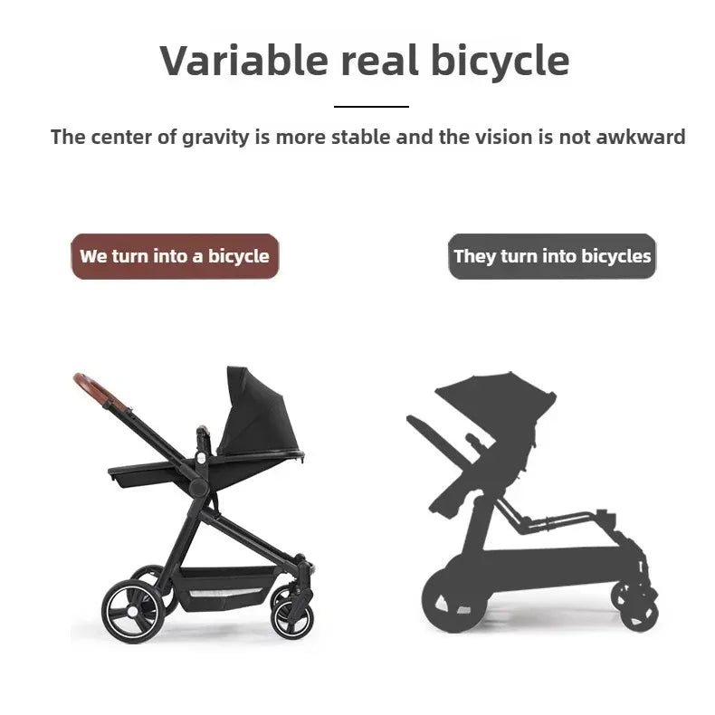 3in1 Twins baby stroller with car seat Lightweight small folded carry on baby carriage multifunctional baby strollers
