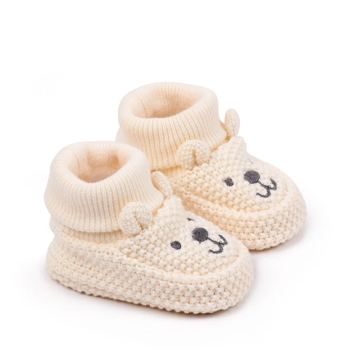 Autumn and Winter 0-6 Months Handmade Knitted Baby Wool Shoes Perfect for Newborns and Full-Month Babies Won't Come Off
