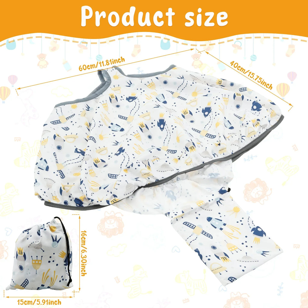 Baby Shopping Cart Seat Cover Polyester Waterproof Carton Style Baby Safety Cart Cover Comfortable Children Anti-Dirty Seat Pad