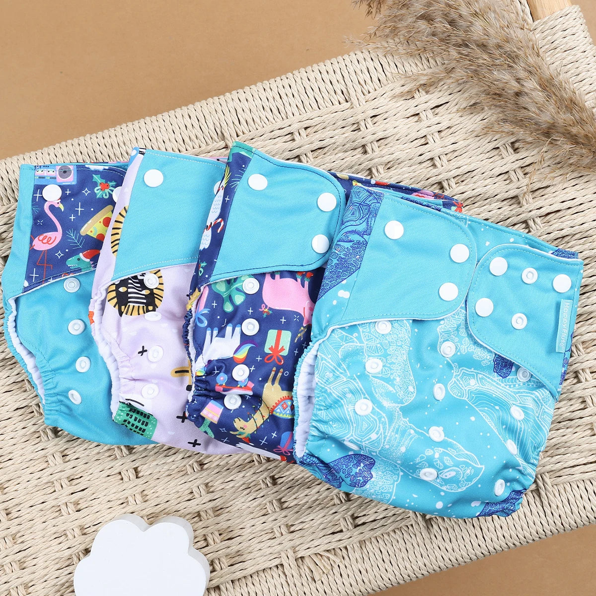 Your Perfect Cloth Diaper Covers Set Washable, Eco Friendly, Adjustable Fit For 3 To 15 Kg