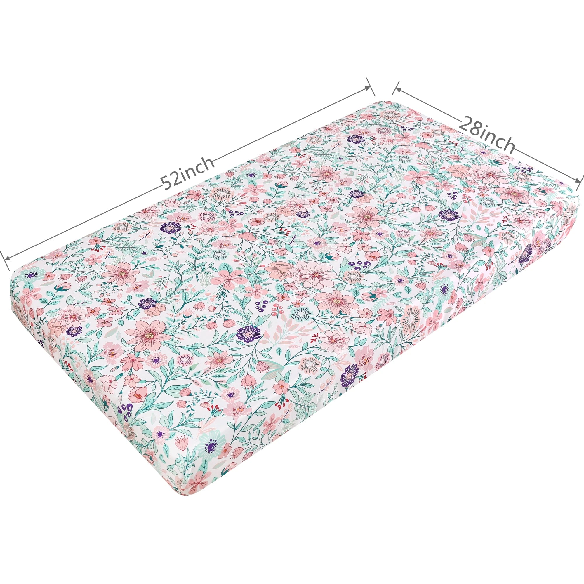 4Pcs Flower Giraffe luxury Baby Girl Cot Bedding Crib Set Cunas para Bebes (Comforter Fitted Sheet Crib Skirt Blanket)