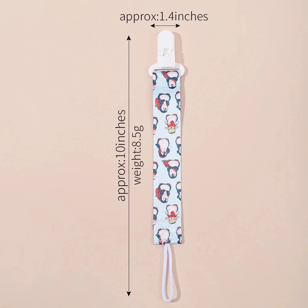 Cute Cartoon Baby Pacifier Clips Ribbon Adjustable Dummy Clip Anti-drop Buckle Strap Fixed Button Pacifier Chain