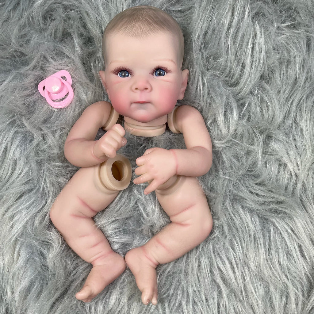 Doll Kit Vinyl Painted Unassembled DIY Reborn Kit Cloth Body Included