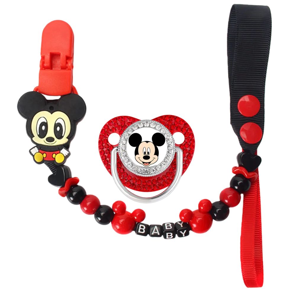 Newborn baby pacifier and personalized custom pacifier holder BPA-free luxury pacifier baby feeding gift 0-18M