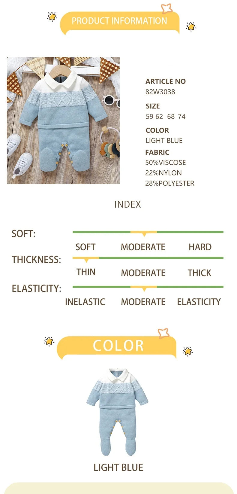 Newborn Baby Romper Knitted Infant Children Clothes Fashion Striped 0-9M Overalls Boy Girl Jumpsuit Long Sleeve Autumn Foot Wrap