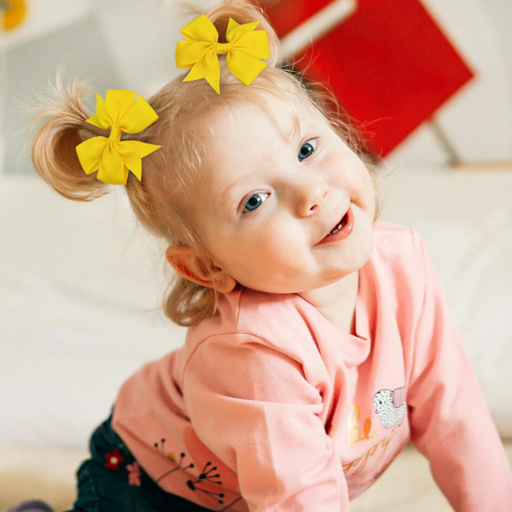 20/40/60pcs Holiday Hair Clip Baby Girls Hair AccessoriesRandom Color Bow Hair Clip Sets Simple