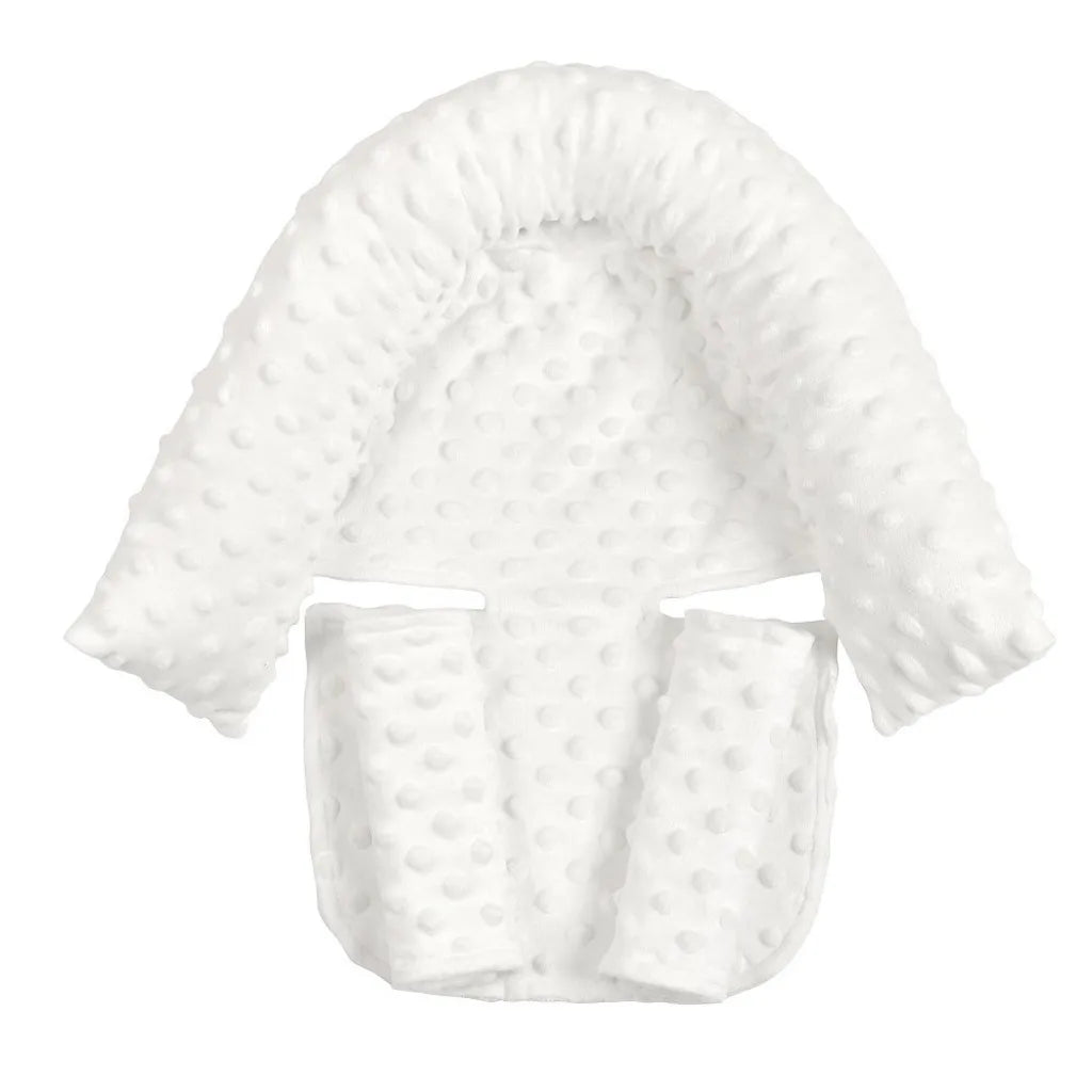 Car Seat Head Support Pillow Soft Dot Fleece Seat Belt Cover