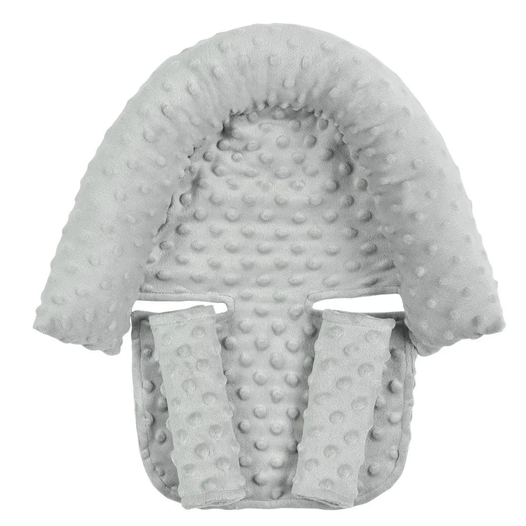 Baby Car Seat Head Support Pillow Must Haves Soft Dot Fleece 9 Colors Seat Belt Cover Baby Daily Travel Use Soft Protection Set