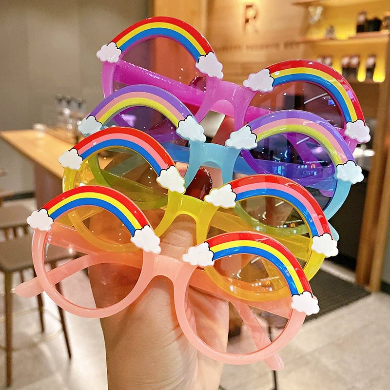 New Children Fashion Sunglasses Girls Boys Decorate Rainbow Sun Glasses Cute Baby Outdoor Sunshade Eyewear UV400 Gafas De Sol