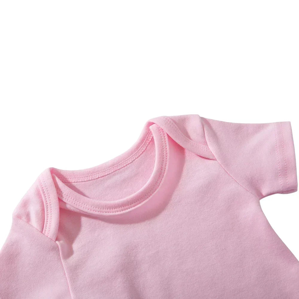 Cute Baby Elephant 100% Cotton Baby Clothe Baby Onesie Bodysuit Cute Print for 0 To 12 Months Newborn Short Sleeves Romper