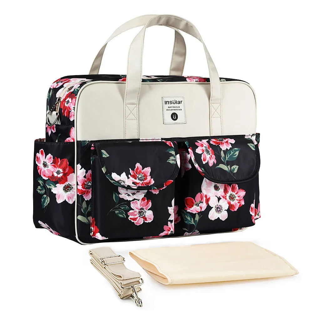 New Style Waterproof Diaper Bag Large Capacity Messenger Travel Bag Multifunctional Maternity Baby Stroller Bag