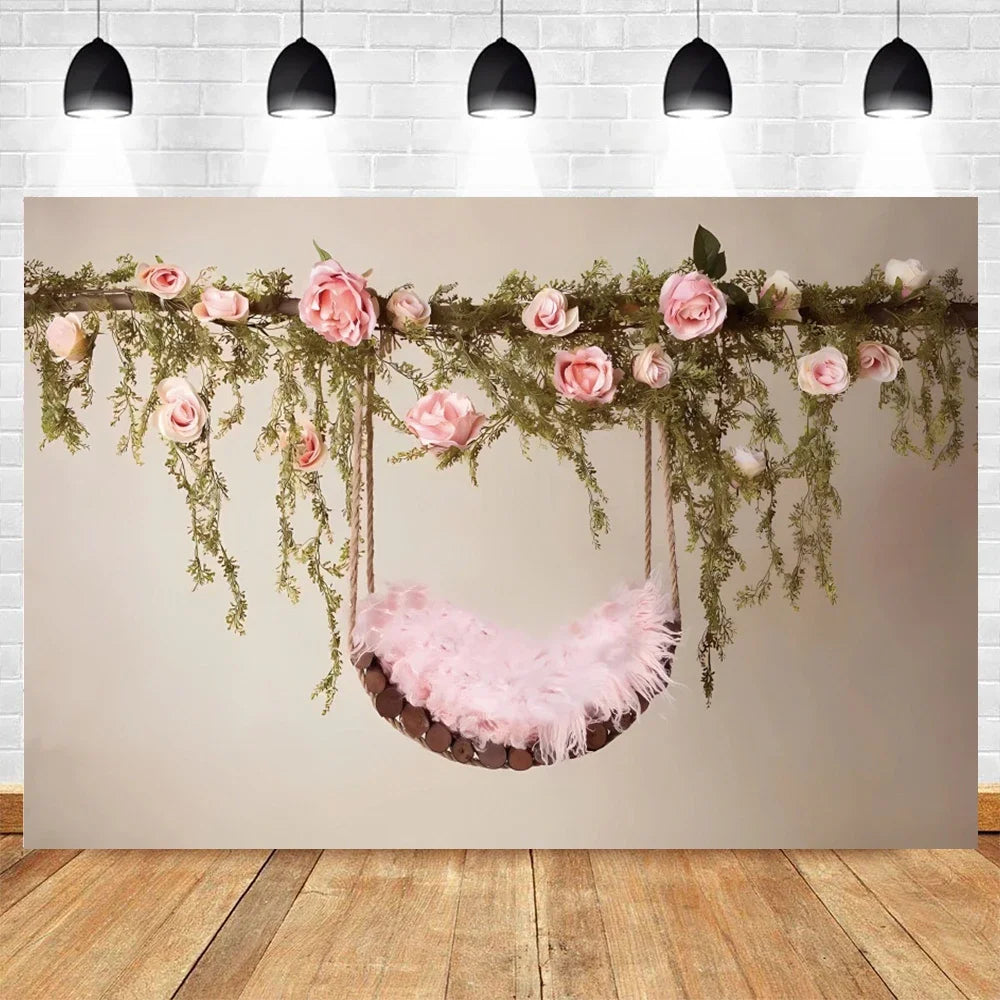 Your Newborn Photo Backdrop Floral Birthday Theme Studio Background For Kids Photo Shoots