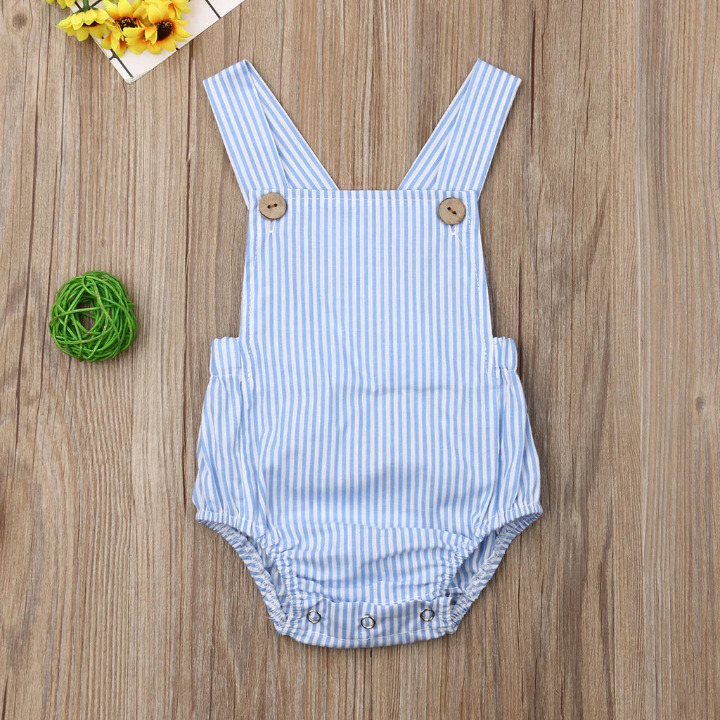 Baby Cotton Sleeveless Bodysuit – Summer Stripes & Solids, 3M–3Y