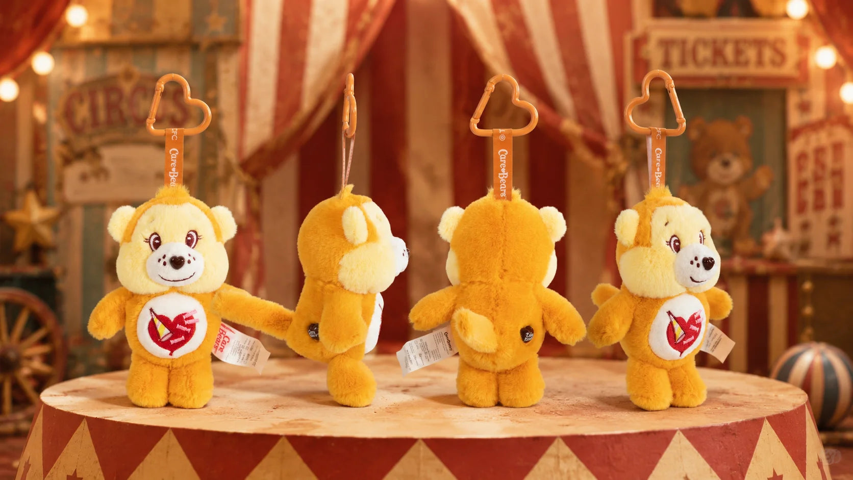 Care Bears Cousins Plush Keychain 15cm Animal Doll Pendant Cartoon Stuffed Toy Keyring Bags Decor Gift Plushie Charms Accessorie