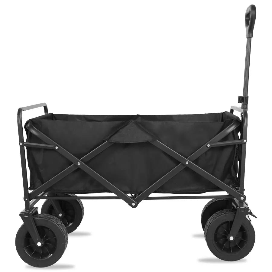 Heavy Duty Outdoor Folding Wagon Cart Large Capacity Collapsible Utility Trolley Portable for Garden Beach Camping