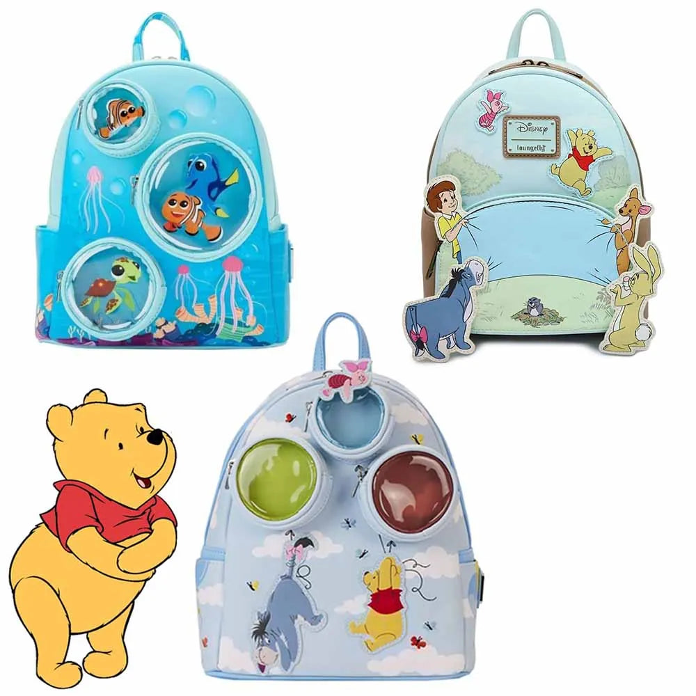 Winnie Fashion Backpack Trend Leisure Birthday Surprise Xmas Gift Plush Backpack Cute Anime Peripheral Mini Backpack