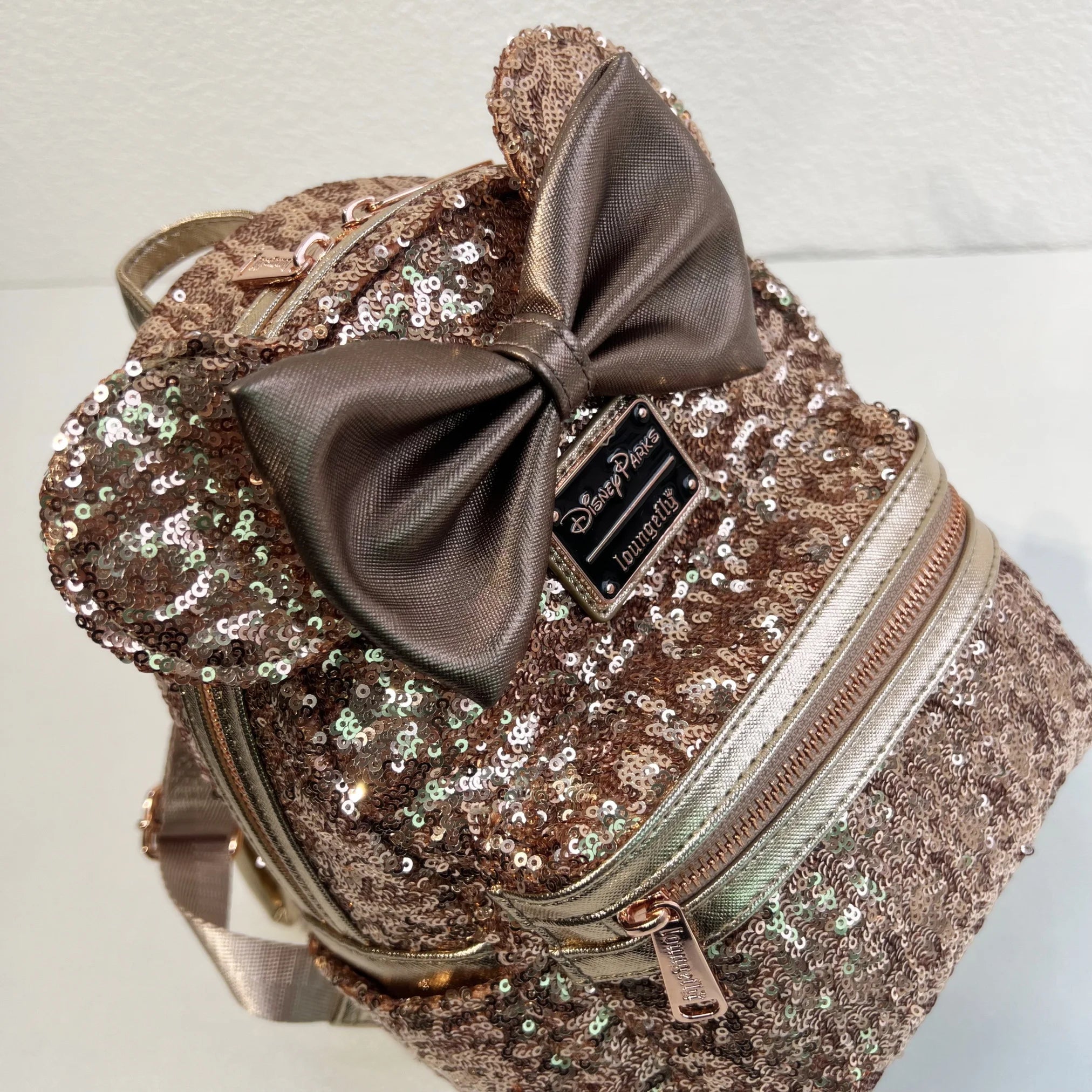 Mickey Fashion Backpack Travel Portable Storage Bag Creative Sequin Element Design Outdoor Travel Practical Peripheral Fun Gifts