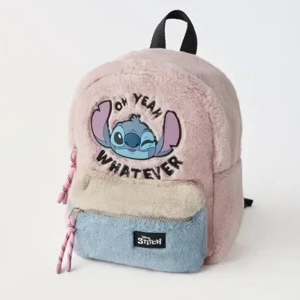 Stitch Backpack Plush Ins Japanese Funny Cartoon Large-Capacity Student Backpack Kindergarten Bag Child Gift