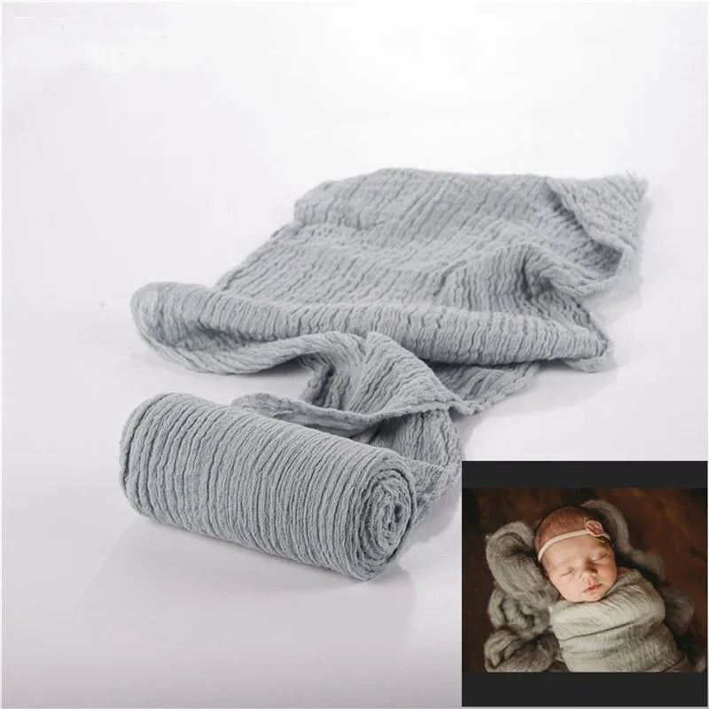 Newborn Photography Props Wrap Cotton Swaddle Blanket Stretchable Baby Backdrop Unisex Accessories