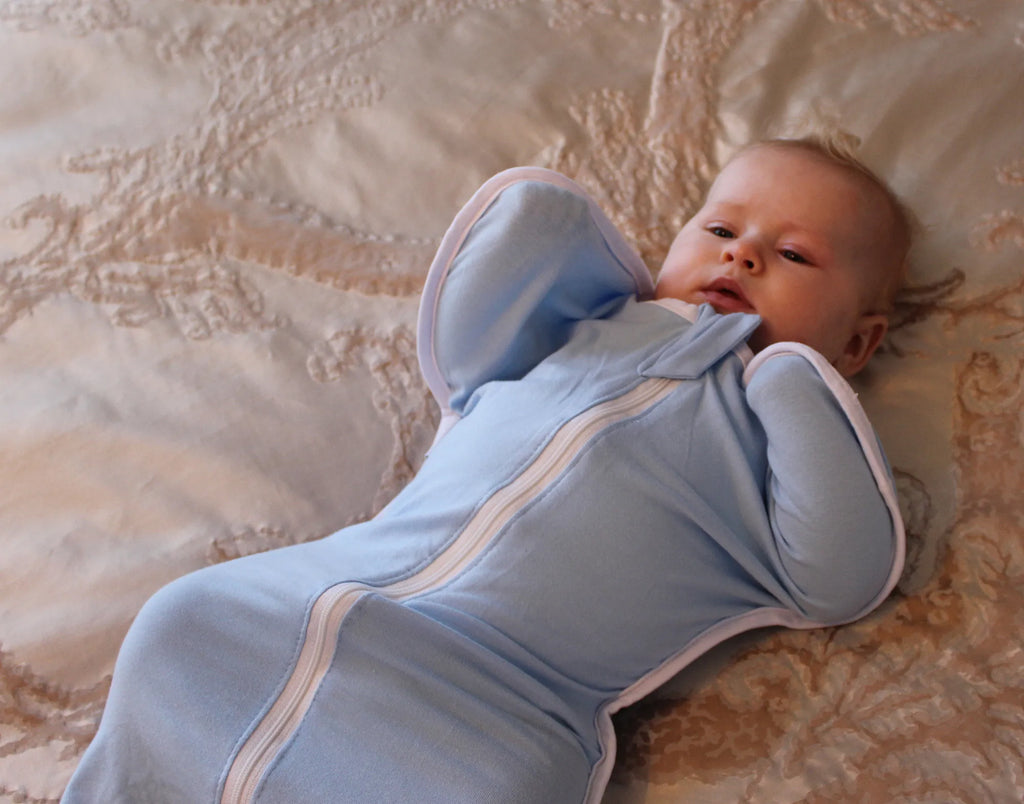 Sleepsack Baby Swaddle Bamboo Blanket Wrap Infant Sleeping Bag  0-12M Blue Pink Zippers