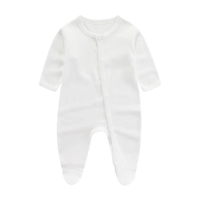 Newborn Bodysuit Cotton Autumn and Winter Long Sleeve Baby Onesies Soft Baby Clothes Footed Onesies Cartoon Boys Romper 0-9Month