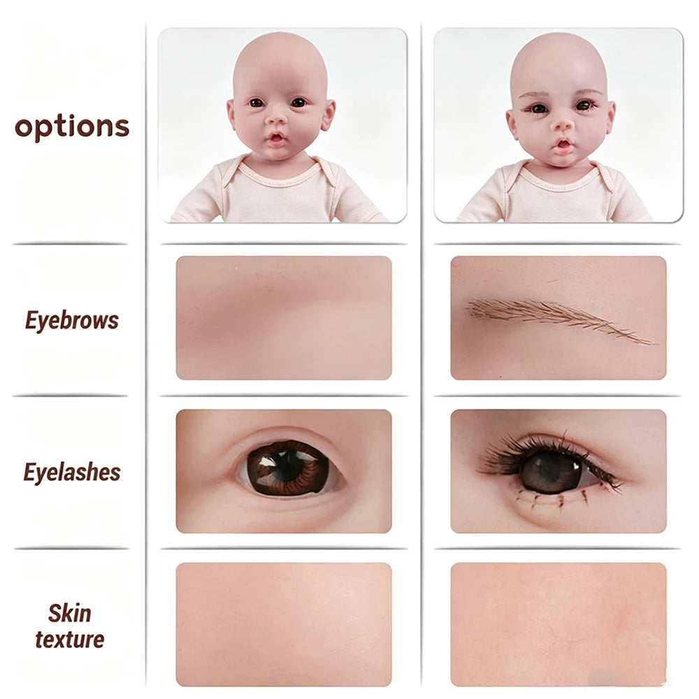 Reborn Doll Silicone Platinum Lifelike One To One Proportions