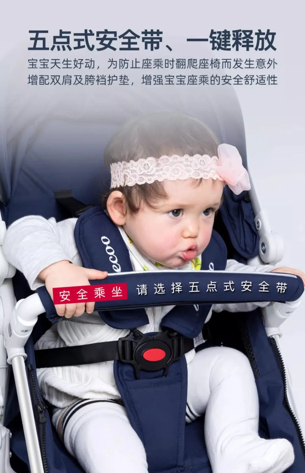 Baby Stroller High Landscape Newborn Can Sit and Lie Down Folding Shock-absorbing Two-way Baby Stroller